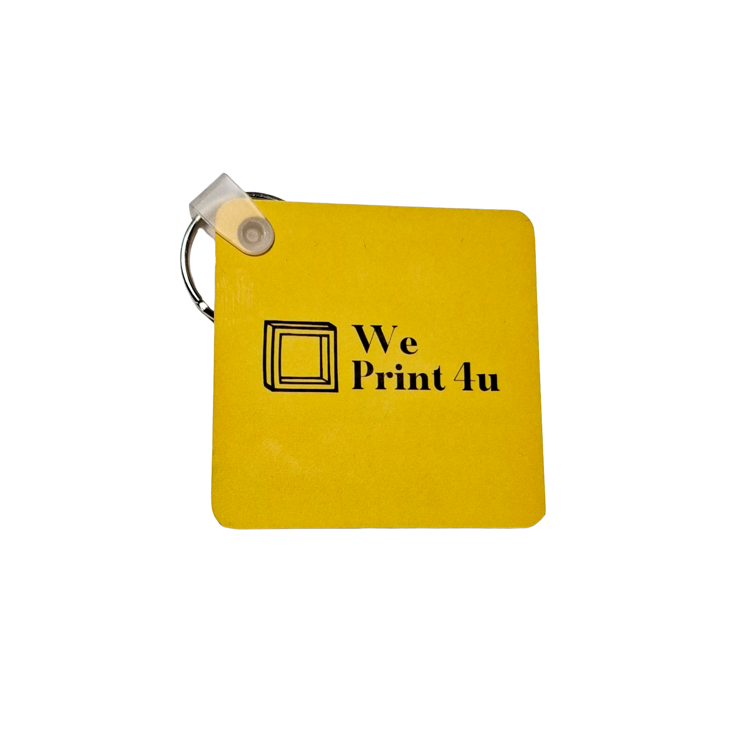 Porte-clé en plastique blanc – Image 2