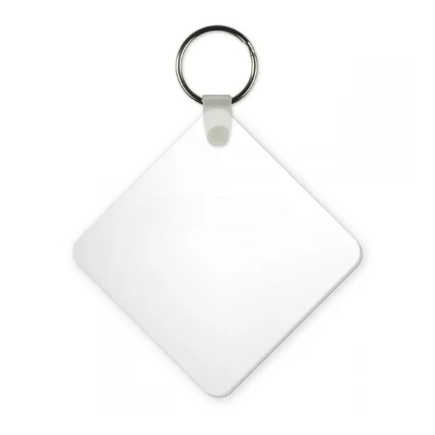 Porte-clé en plastique blanc – Image 3